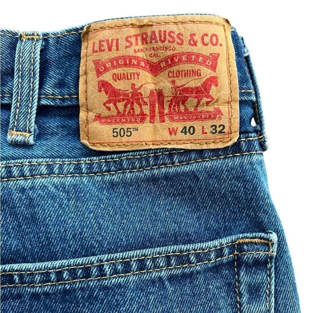 Levi’s 505 Regular Fit Jeans Men’s W40 L32 | Classic Straight Leg Denim |